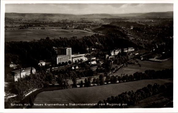 Postcard Schwäbisch Hall in Baden Württemberg, Evangelical Deaconess Institution