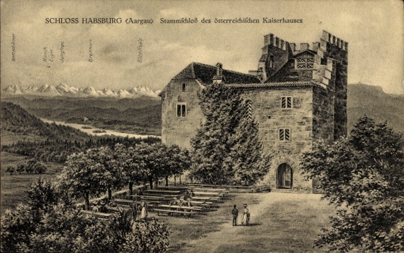 Ak Habsburg Kanton Aargau, Stammschloss des österreichischen Kaiserhauses