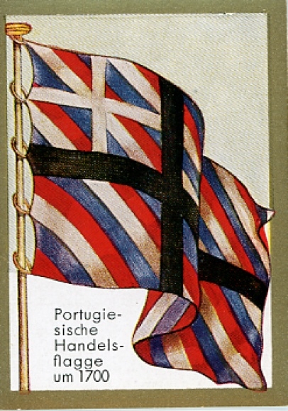 Collection picture historical flags No. 128 Portuguese merchant flag around 1700