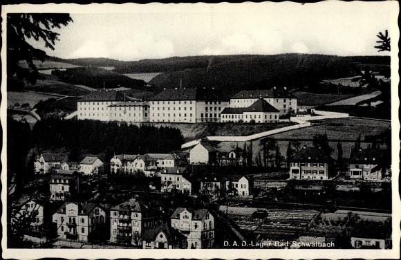 Postcard Schwalbach am Taunus, DAD camp, Reich Labor Service