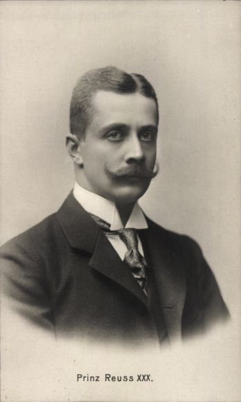 Postcard Prince Heinrich XXX, Reuss younger line, portrait