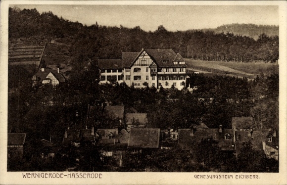 Ak Hasserode Wernigerode im Harz, Genesungsheim Eichberg
