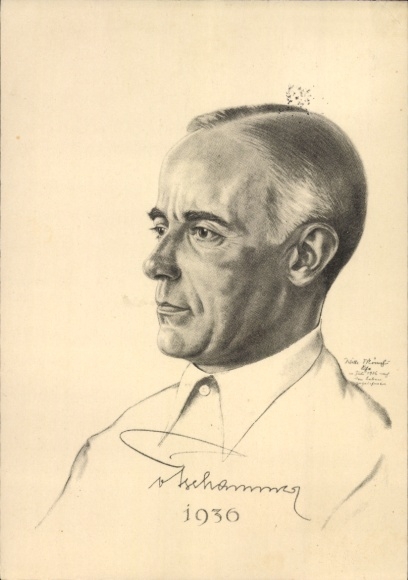 Artysta KP Reichssportführer Hans von Tschammer und Osten, portret, niemiecki prezydent olimpijski