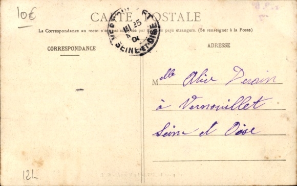 Postcard Clichy Hauts de Seine, Market