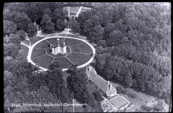7 Glas Negative Sögel im Emsland, Park, Jagdschloss, Kirche