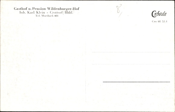 Postcard Crottorf Friesenhagen Rheinland Pfalz, Schloss Crottorf, Hirschpark