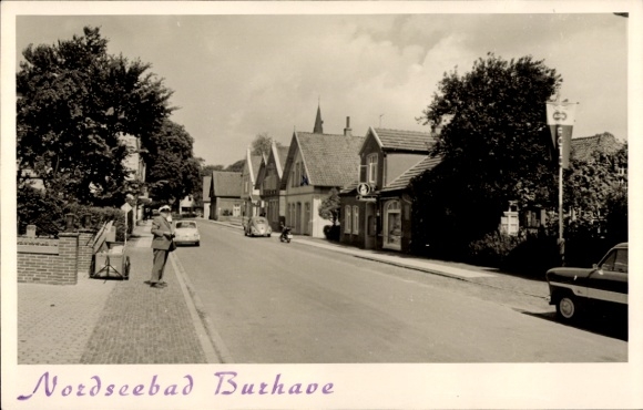 Photo Postcard Burhave Butjadingen Wesermarsch, street section