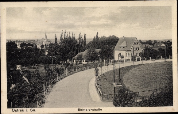 Ak Ostrau in Sachsen, Bismarckstraße