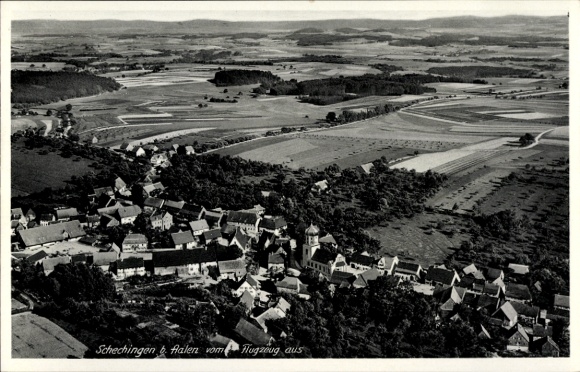 Ak Schechingen in Württemberg, Fliegeraufnahme
