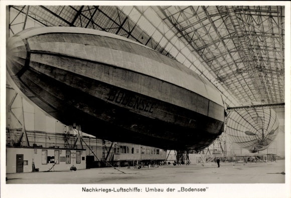 Zeppelin World Tours Collector's Card No. 60 Post-War Airships, Conversion of the "Bodensee", Assembly Hall