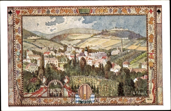 Artist PC Vienna 19 Döbling Grinzing, 10. German singers&#39; federal festival 1928, Kahlenberg