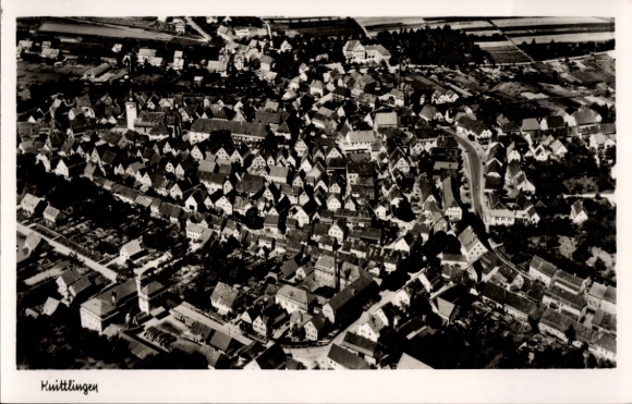Postcard Knittlingen in Württemberg, aerial photograph