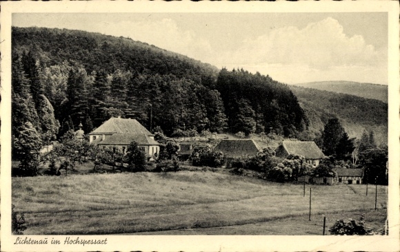 Postcard Lichtenau Lohr im Spessart Unterfranken, Gasthaus Hochspessart