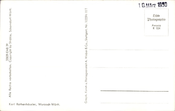 Postcard Bad Wurzach in Upper Swabia, aerial photograph