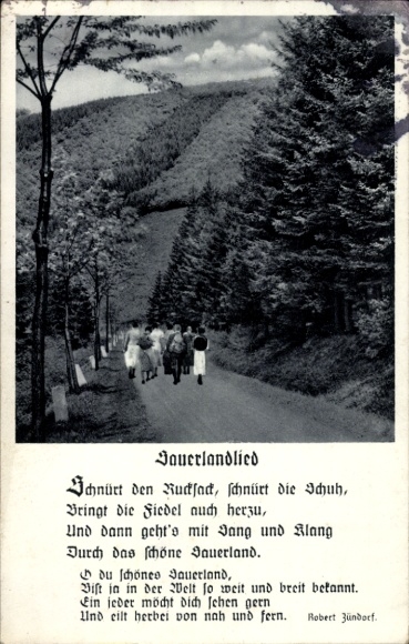 Wiersz Sauerland song, zawiąż plecak, zawiąż buty...