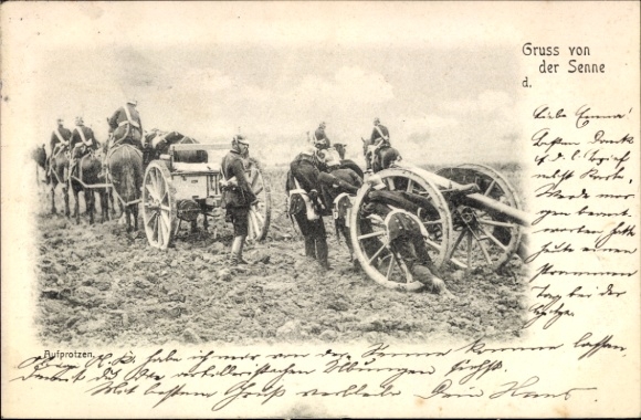 Postcard Paderborn in Westphalia, Sennelager, Senne military training area, Aufprotzen