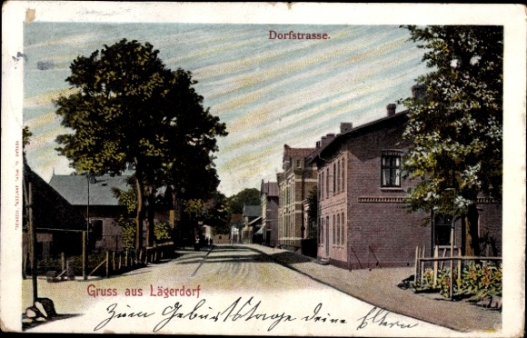 Ansichtkaart Lägerdorf in Sleeswijk Holstein, kavel aan de Dorfstrasse