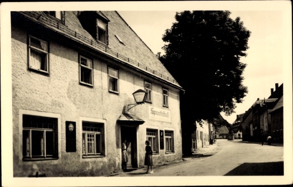 Postcard Geising Altenberg Erzgebirge, Restaurant Sporthäus'l