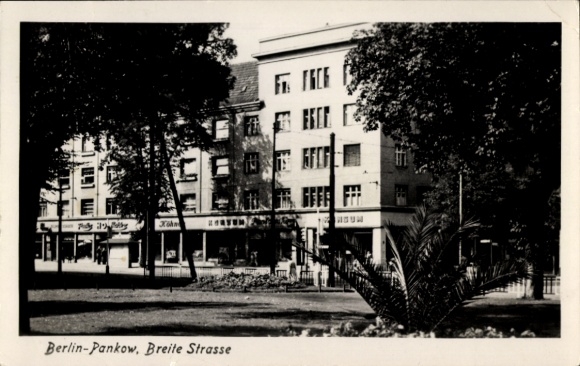 Ak Berlin Pankow, Breite Straße, Geschäftshaus mit HO und Konsum