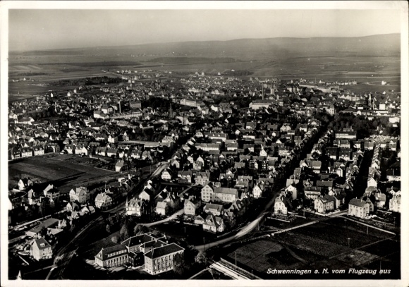 Ak Schwenningen am Neckar, luchtfoto