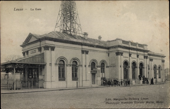 Ak Leuze Wallonië Henegouwen, La Gare