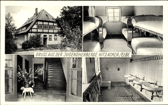 Ak Hitzacker an der Elbe, Jugendherberge, Sanitätsraum, Schlafsaal