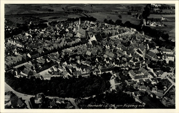Postcard Neumarkt in der Oberpfalz, aerial photograph