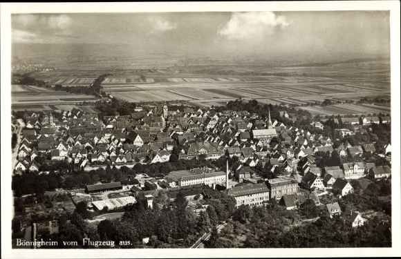 Postcard Bönnigheim in Württemberg, aerial photo of the place