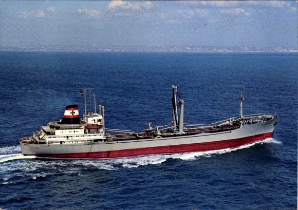 Postcard cargo ship MS Crostafels, DDG Hansa