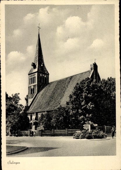 Postcard Sulingen in Lower Saxony, Church