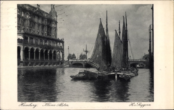 Ak Hamburg, Kleine Alster, Segelboote