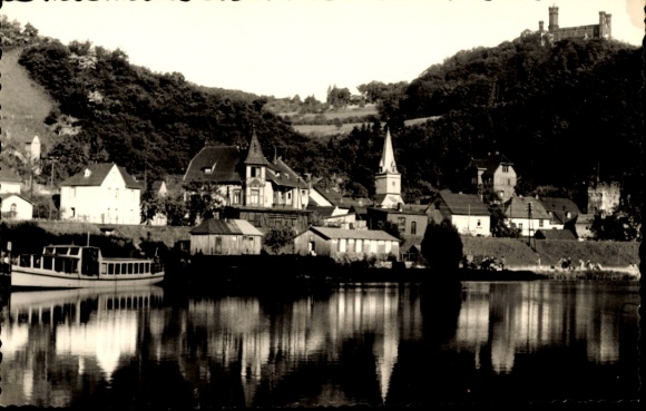 Postcard Balduinstein an der Lahn, partial view