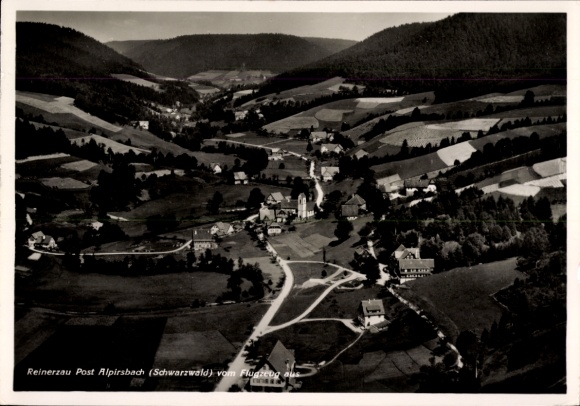 Ak Reinerzau Alpirsbach im Schwarzwald, Fliegeraufnahme