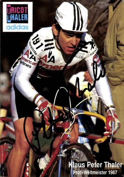 PC cyclist Klaus Peter Thaler, autograph