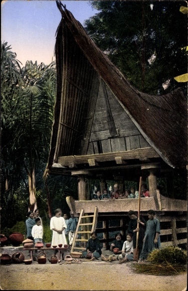 Postcard Sumatra Indonesia, Rhenish Mission, pottery