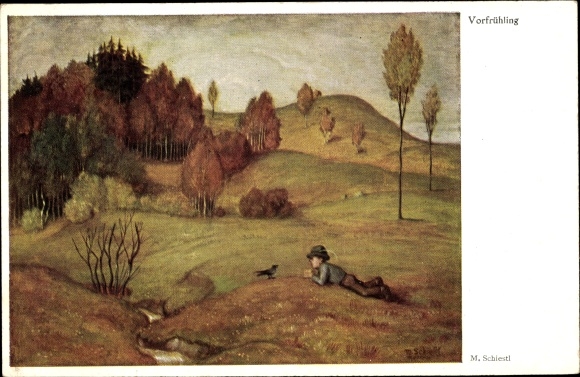 Artist PC Schiestl, Matthäus, early spring, landscape