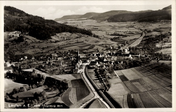 Ak Laufen an der Eyach Albstadt im Zollernalbkreis, Fliegeraufnahme