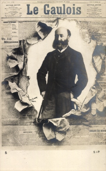 Newspaper Postcard Le Gaulois, Dreyfus affair, male portrait