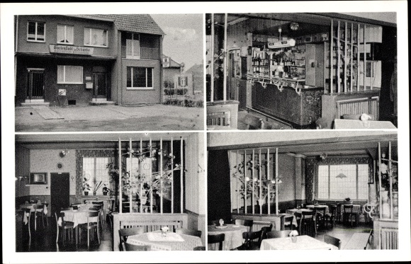 Postcard Wanne Eickel Herne in the Ruhr area, Gartenstadtschänke, Tulpenweg 2, interior view