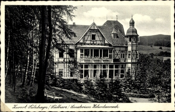 Ak Sülzhayn Ellrich Südharz, Blick auf das Sanatorium Hohentanneck
