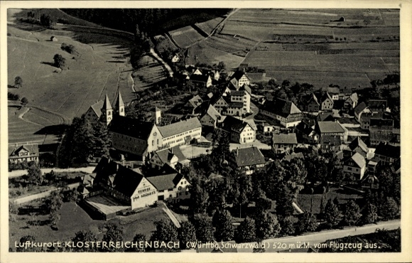 Ak Klosterreichenbach Baiersbronn in het Zwarte Woud, luchtfoto
