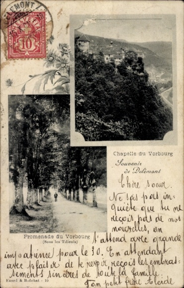 KP Delsberg Delémont Canton Jura, Chapelle du Vorbourg, Promenade du Vorbourg