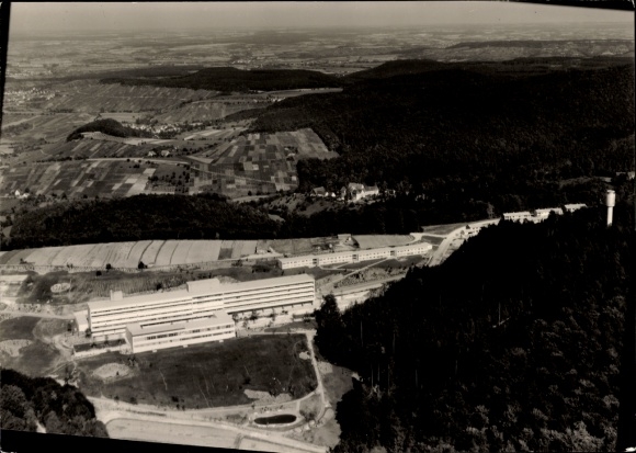 Postcard Löwenstein in Württemberg, The picture shows an aerial view of the Löwenstein Lung Clinic.