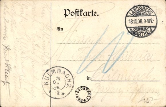 Coat of arms Postcard Simplified German Stenography, Unification System Stolze-Schrey