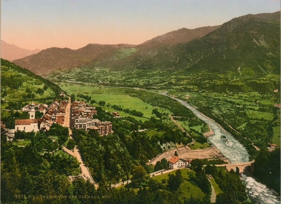 Photo Thusis Graubünden canton, panorama from the Viamala