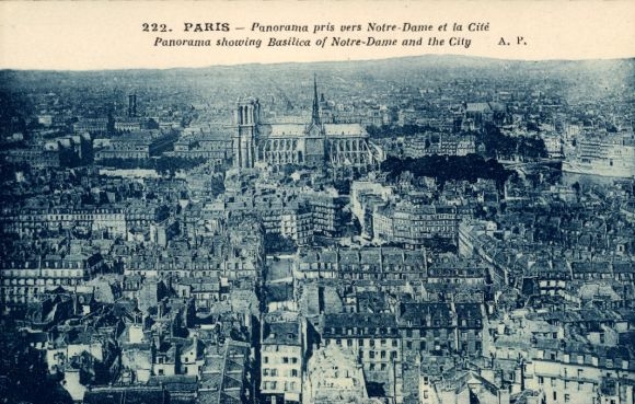 CPA Parijs IV Ile de la Cité, Cathédrale Notre-Dame et la Cité