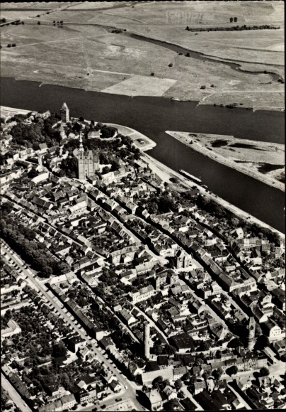 Postcard Tangermünde in Saxony Anhalt, aerial photo