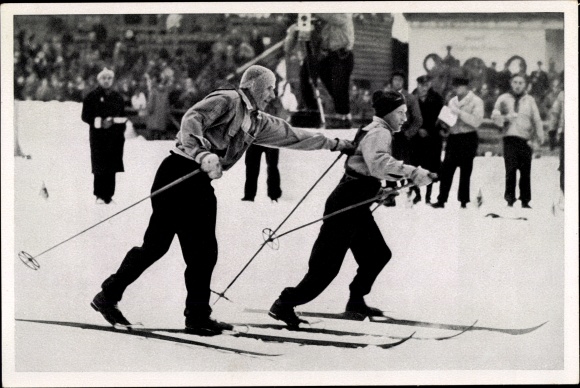 Collection picture Olympia 1936, Finnish ski team, Nurmela, Karppinen