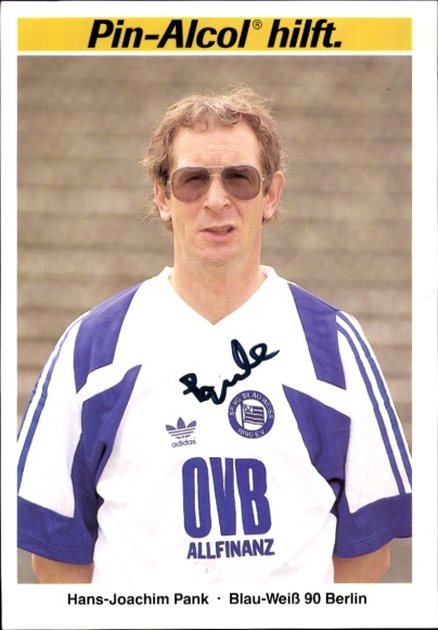 Autogrammkarte Zeugwart Hans Joachim Pank, Blau Weiß 90 Berlin, Autogramm