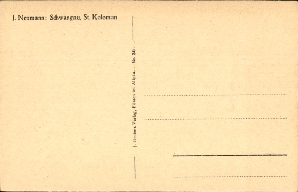 Artist Postcard Schwangau in Ostallgäu, Church of St. Koloman